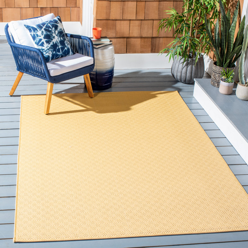 Halim Performance Solid Color Indoor/Outdoor Area Rug, Rectangle 9' x 12'