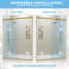 Porte de douche coulissante double sans cadre de 44 à 48 po x H 76 po avec verre trempé transparent de 5/16 po (8 mm)-120927354-129242178