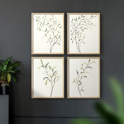 «Spindle Sprig I», ensemble de 4 encadrés