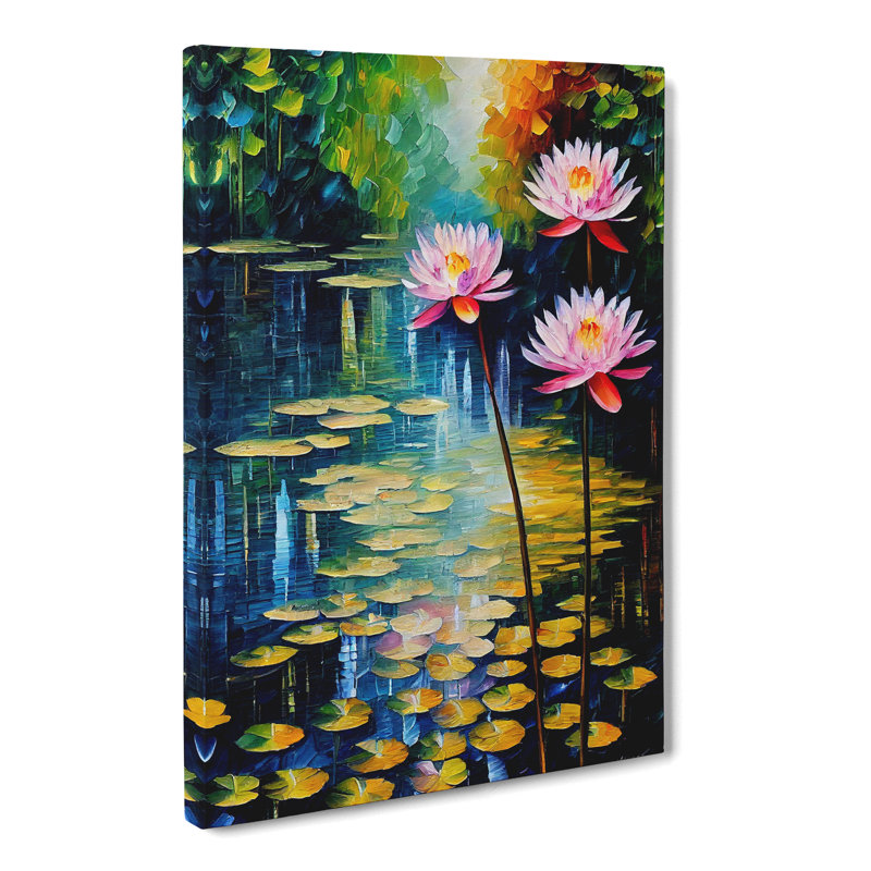CAN-V0523-2840X Water Lily Pond - Wrapped Canvas Print, 76cm H x 50cm W x 3cm D
