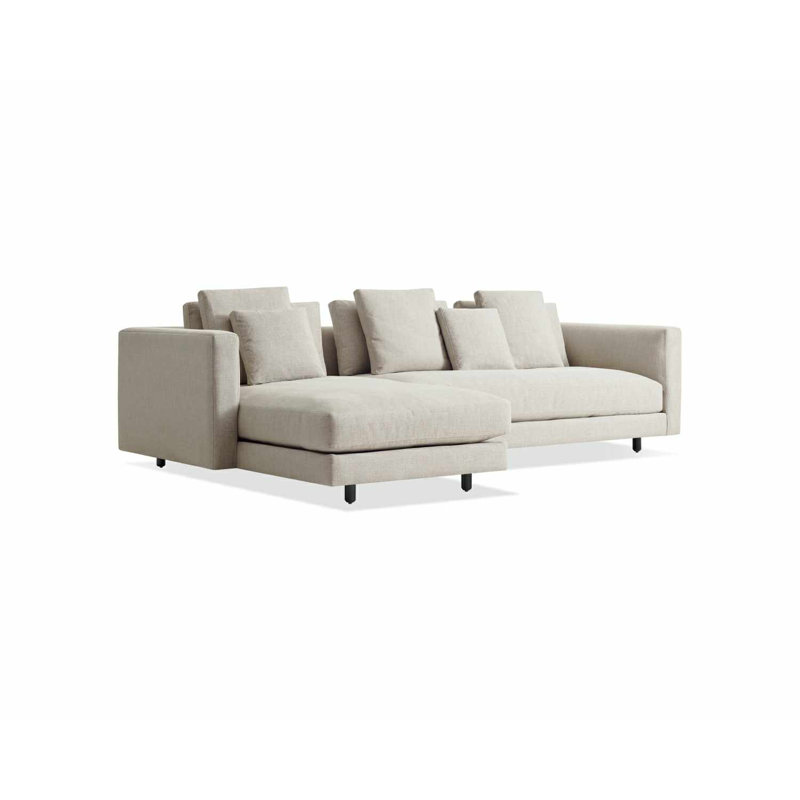 Hands Down Chaise Sectional, Landa Stone, Left Hand Facing