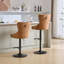 Mobilier, tabourets de bar pivotants en polyuréthane vieilli et rétro d'une hauteur de siège réglable de 26 à 33 pouces, tabourets de bar modernes avec dossier capitonné confortable pour un pub à la maison et un îlot de cuisine (ensemble de 2)-2016881464