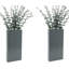 Ensemble de 2 pots à fleurs en bois, pot de fleurs moderne à suspendre au mur pour la verdure et les fleurs séchées, vase suspendu en bois d'intérieur, gris