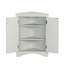 Armoire de salle de bain triangulaire grise - tablettes réglables pour plus de commodité-117049502