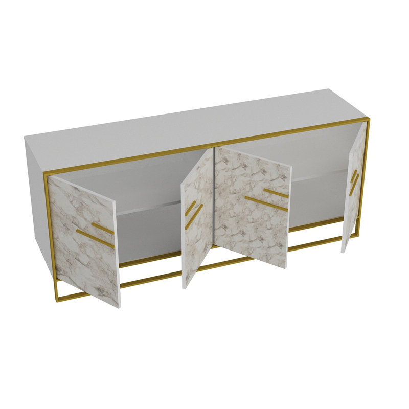 Buffet Mario de 70,87 pi de largeur, Blanc