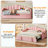 Upholstered Twin Size Daybed With Adjustable Height Pop Up Trundle Twin Bed And USB & Type-C Charging Port, Day Bed Frame With 2 Side Pockets, No Box-Spring Needed, Pink