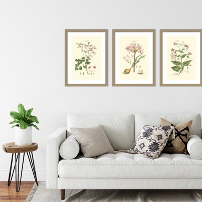 "Small Blush Pink Florals" par John Miller, reproduction d'art encadrée