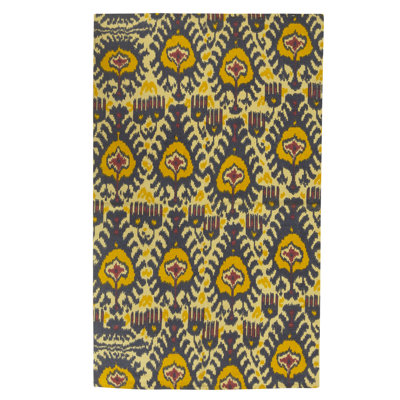 Tapis rectangulaire en laine à tissage plat
