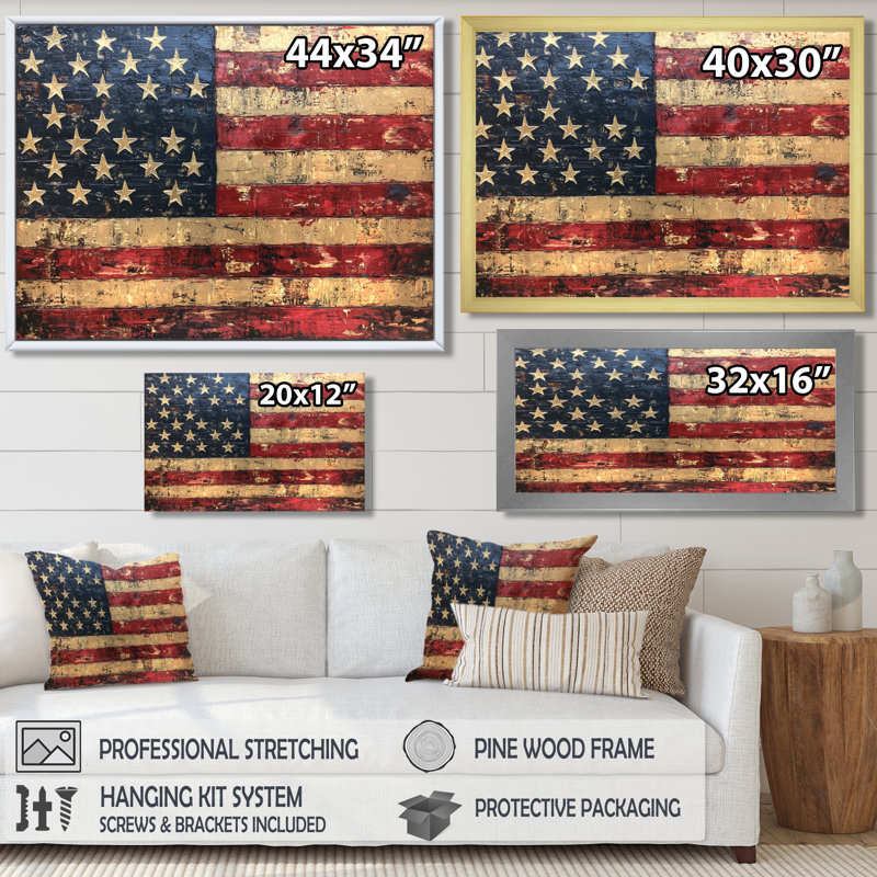 Drapeau de Moberly, drapeau des États-Unis, Reproduction encadrée d'une seule photo sans pass, H 30 po x l 40 po