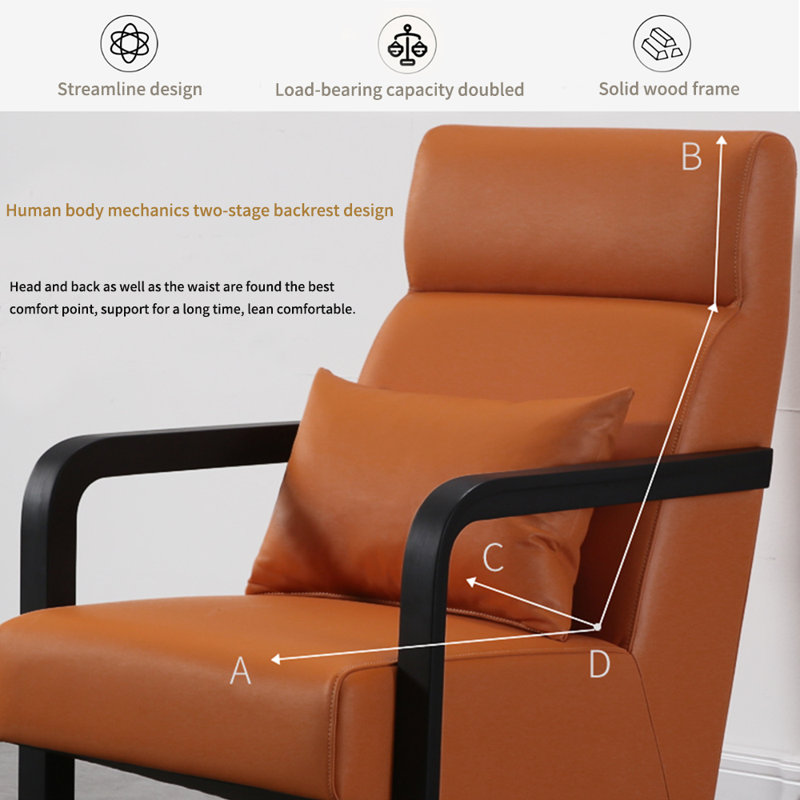 Darae, Orange Faux Leather