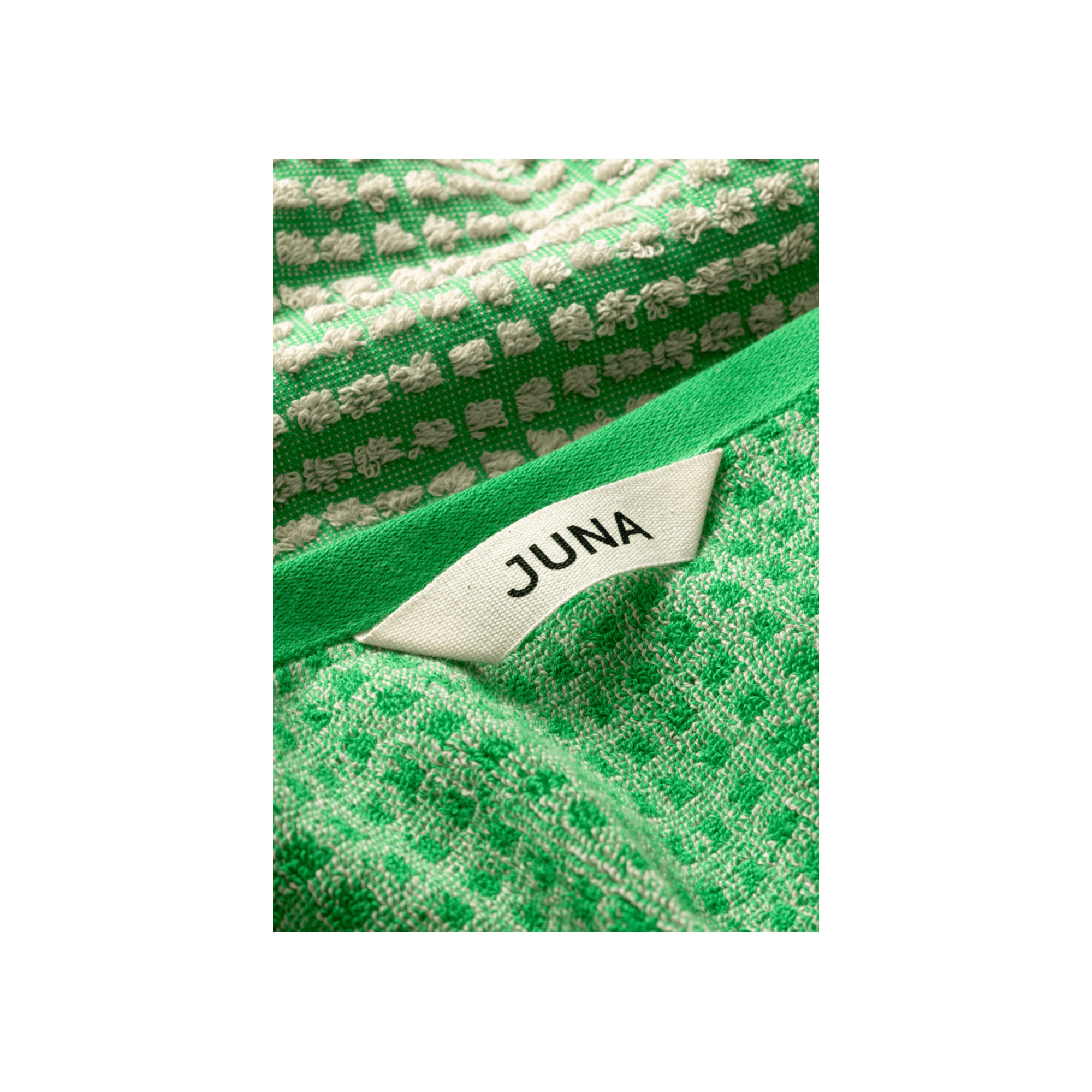 Check Bath Towel 27.6" X 55.1" Sand, Green/Sand