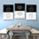 Inspirant art mural 3 pièces noir et blanc, citation de succès, décoration de bureau, affiche de motivation, impressions sur toile, œuvre d'art pour le salon, maison moderne, peinture, images tendues et encadrées