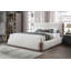 Lit EK Sandro White Boucle & Noyer