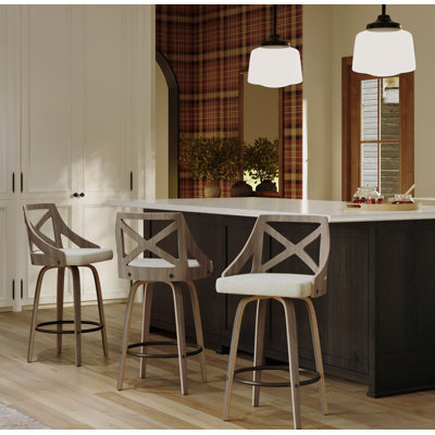 Dannie Swivel Upholstered Counter Stool