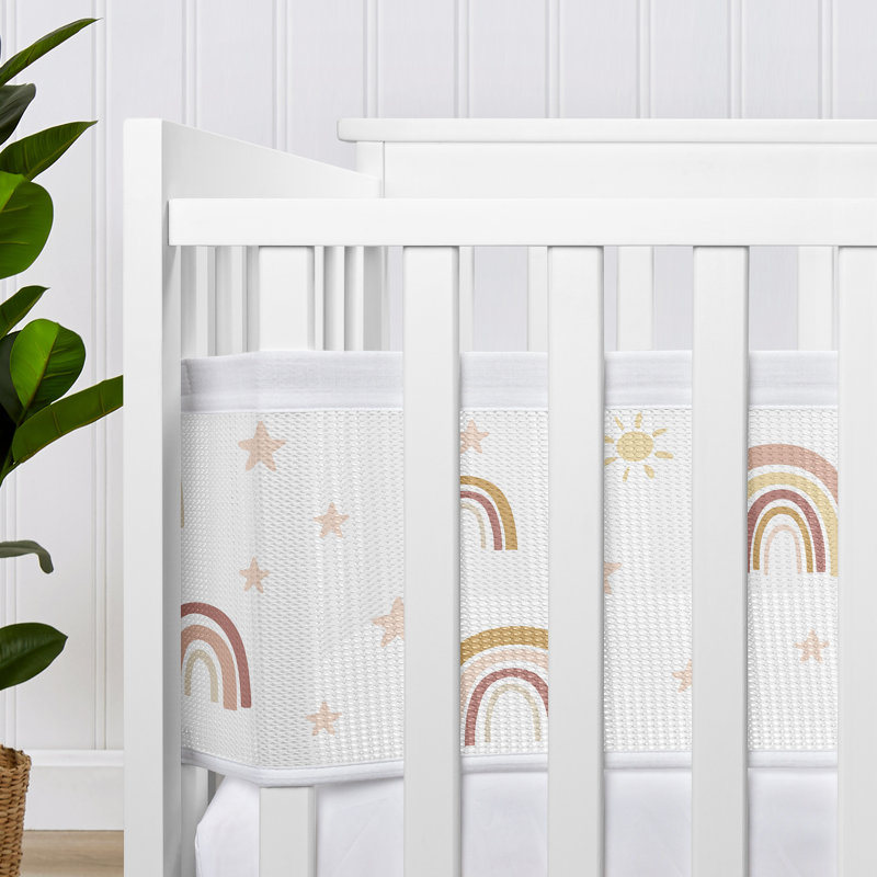 Doublure en filet pour lit de bébé Boho Rainbow