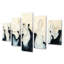 Vague noire volcanique rythmique III - goutte peinture murale - ensemble d'art moderne
