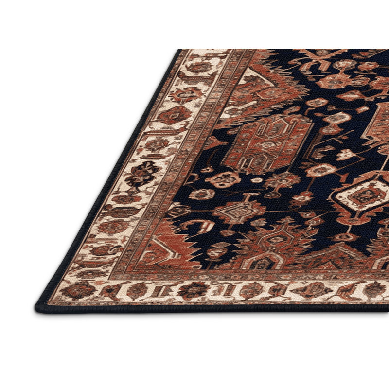 Machine Washable Persian Brown Area Rug, Runner 2' x 5'