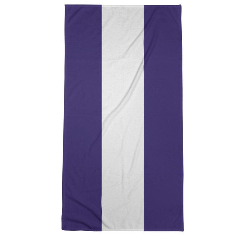 Bath Towel, Light Purple/White