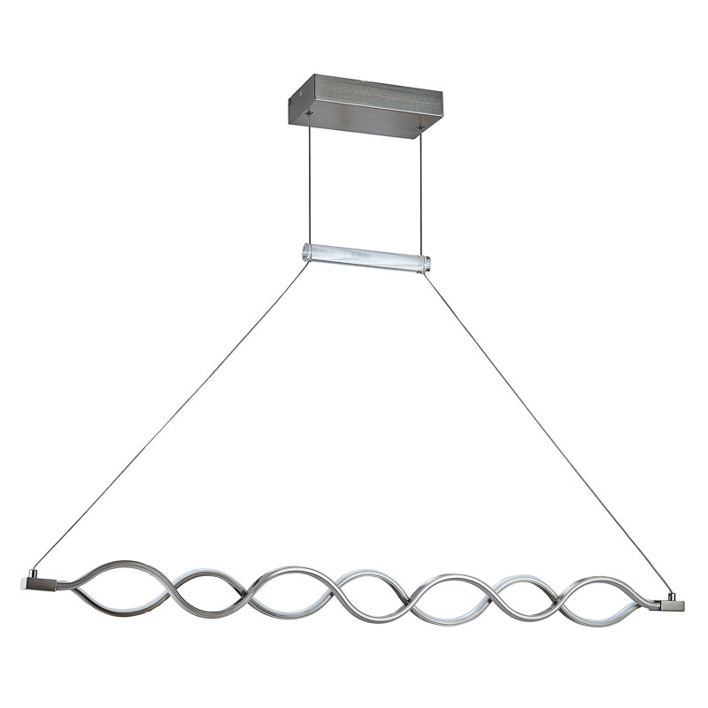 Luminaire suspendu 2 lumières à DEL, forme ondulée