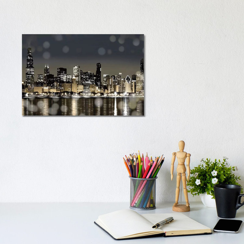 Chicago Nights I by Kate Carrigan - Print on Canvas, 66.04 cm H x 45.72 cm W x 3.175 cm D, Wrapped Canvas