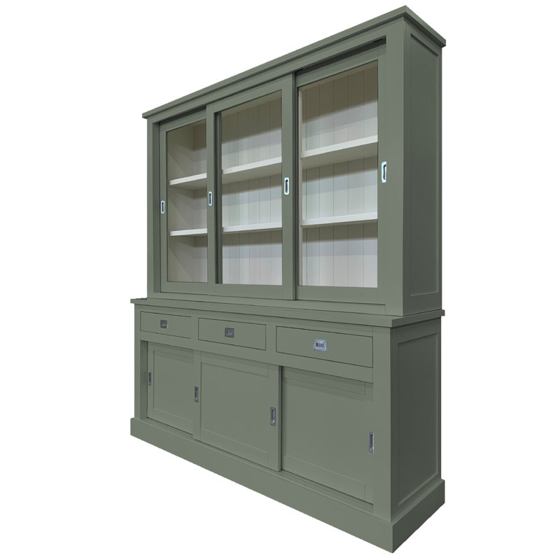 Lemire Display Cabinet, Cement Grey