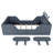 Upholstered Platform Bed with Rabbit Cushion-479619235