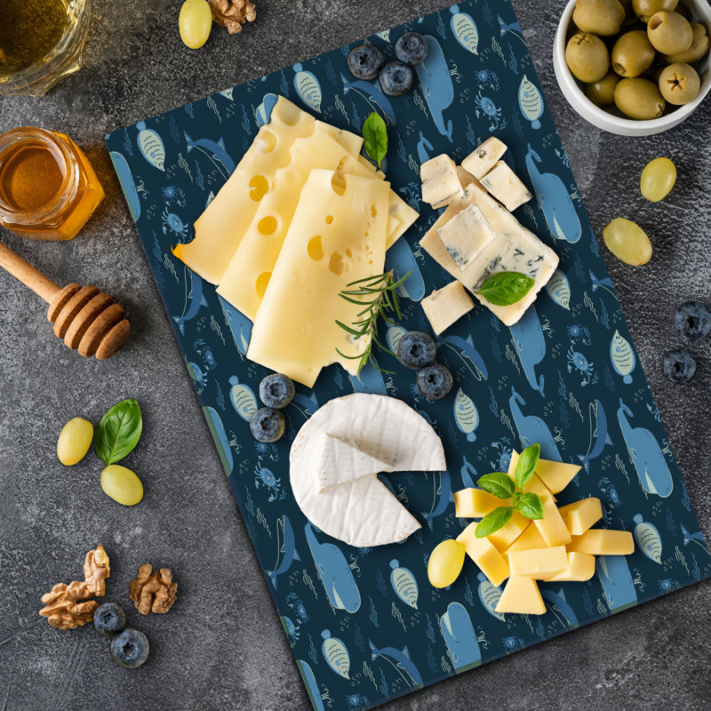 East Urban Home Glass Whales Cutting Board