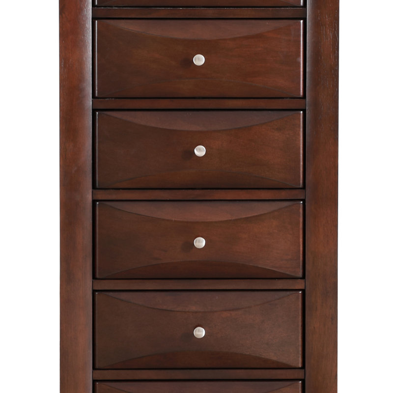 Marilla G1525-LC 7 Drawer Lingerie Chest, Contemporary Design with Durable Resin and Wood Veneers for Elegant Storage