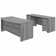 Studio C 72W x 36D Bow Front Desk and Credenza with Mobile File Cabinets