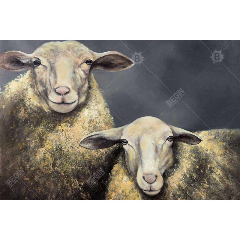 " Two Sheeps ", 24" H x 36" W