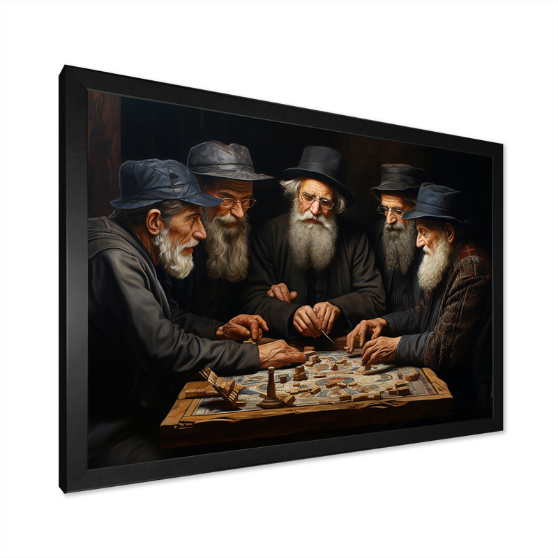 Judaïsme dévotion II - impression, Cadre simple noir, H 12 po x l 20 po x P 1 po