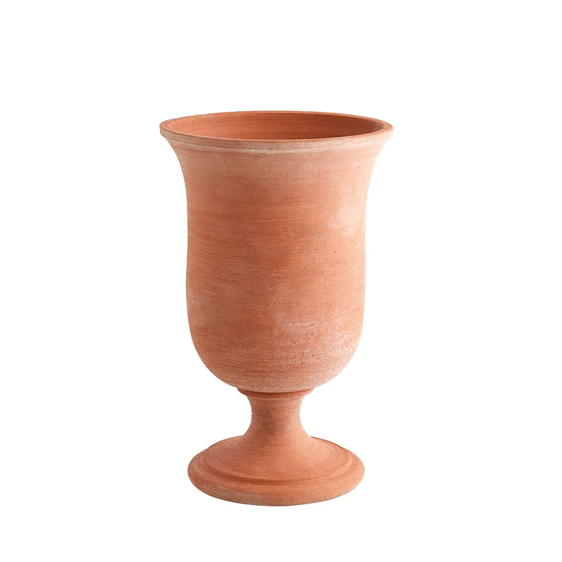 Villa Chalice Vase-Terracotta, 19" H x 12" W x 12"D