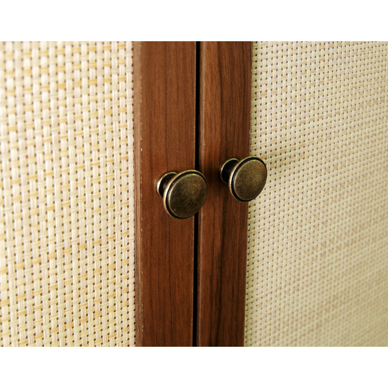 Armoire 4 portes avec 1 tiroir, Noyer