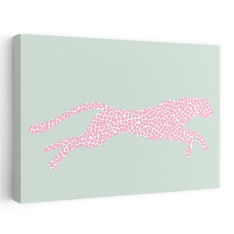Motif de guépard à taches roses, H 16 po x l 24 po