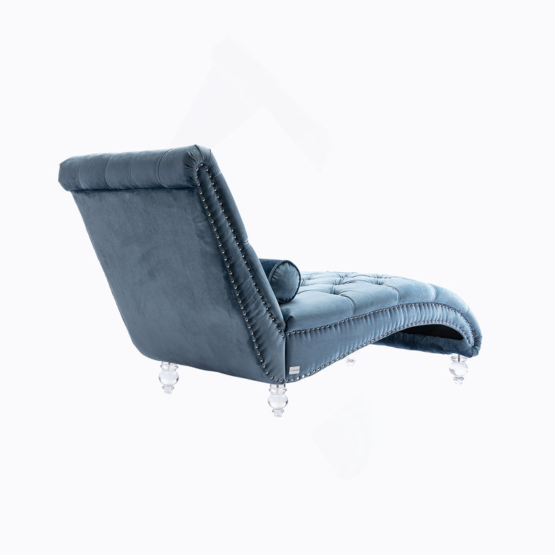 Canapé Leisure avec pieds en acrylique, Bleu clair