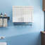 Armoire murale de salle de bain avec tablette réglable, barre à serviettes, 5 crochets, rangement au-dessus de la toilette pour une organisation efficace