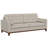 Mid-Century Modern Tufted Sofa with Bolster Pillows