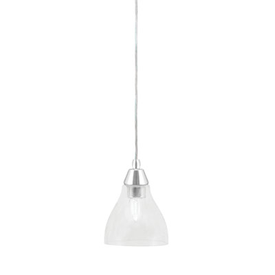 Mini-luminaire suspendu à n'importe quel cordon avec verre à bulles transparent 6,25 po