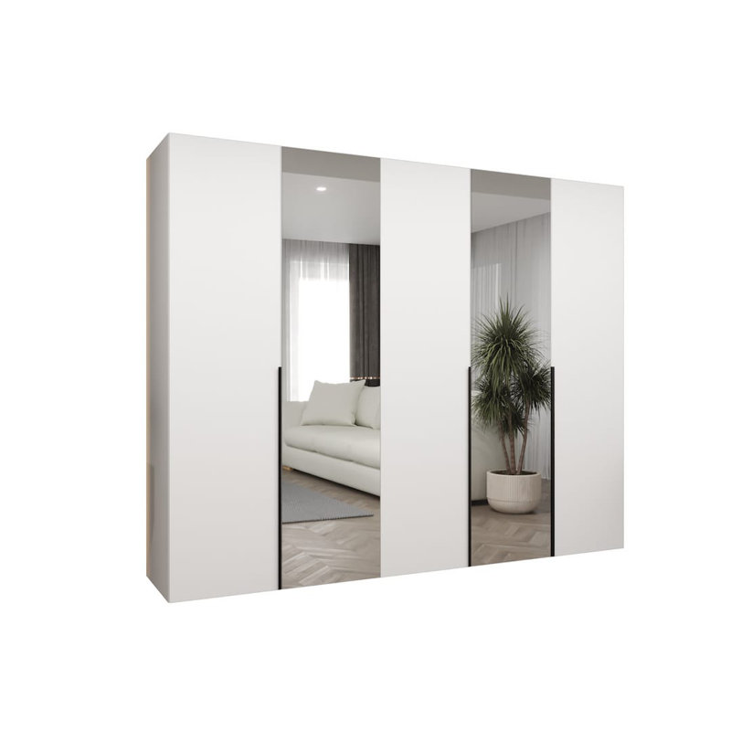 Bogins 4 Door Manufactured Wood Wardrobe, White