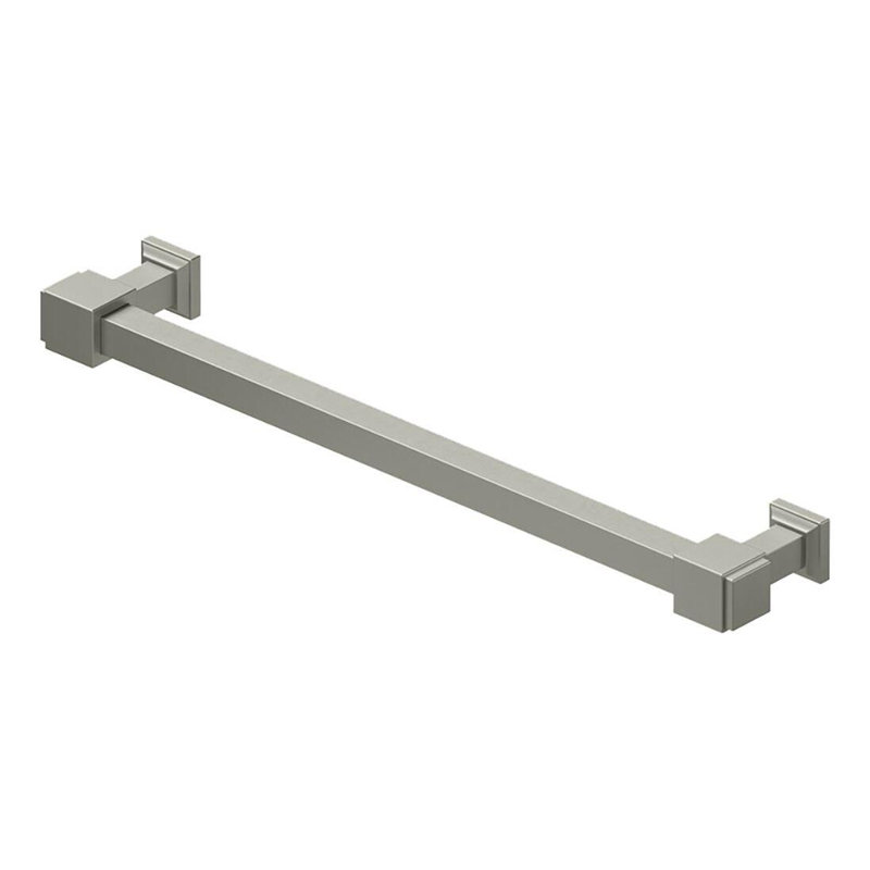 MP70U15 Decorative Cabinet Pull 8", Manhattan, Solid Brass in Brushed Nickel, Brushed Nickel
