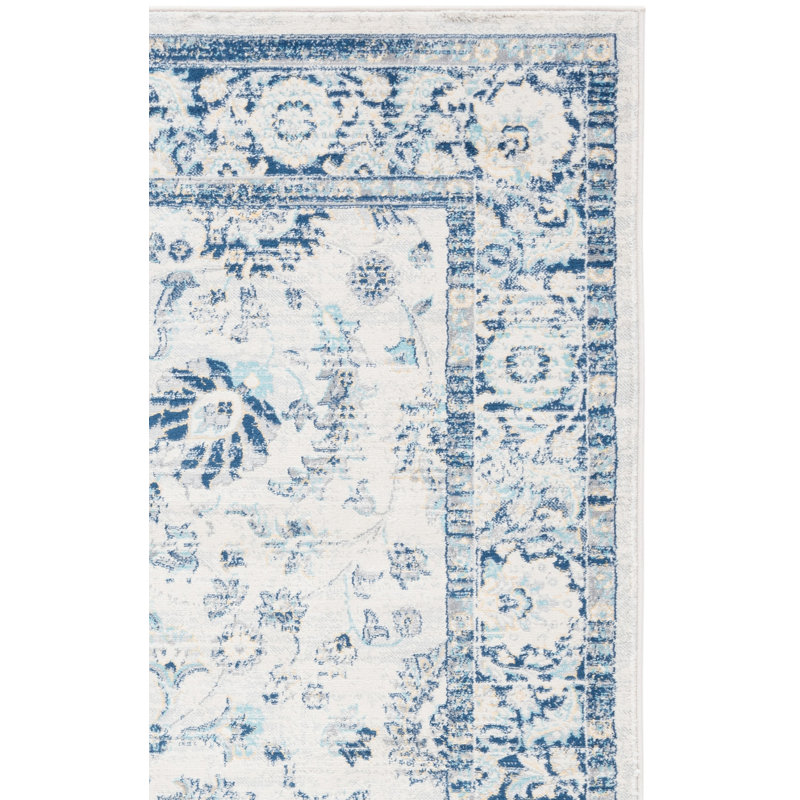 Huggard Area Rug In Blue/Beige, Rectangle 9' x 12'