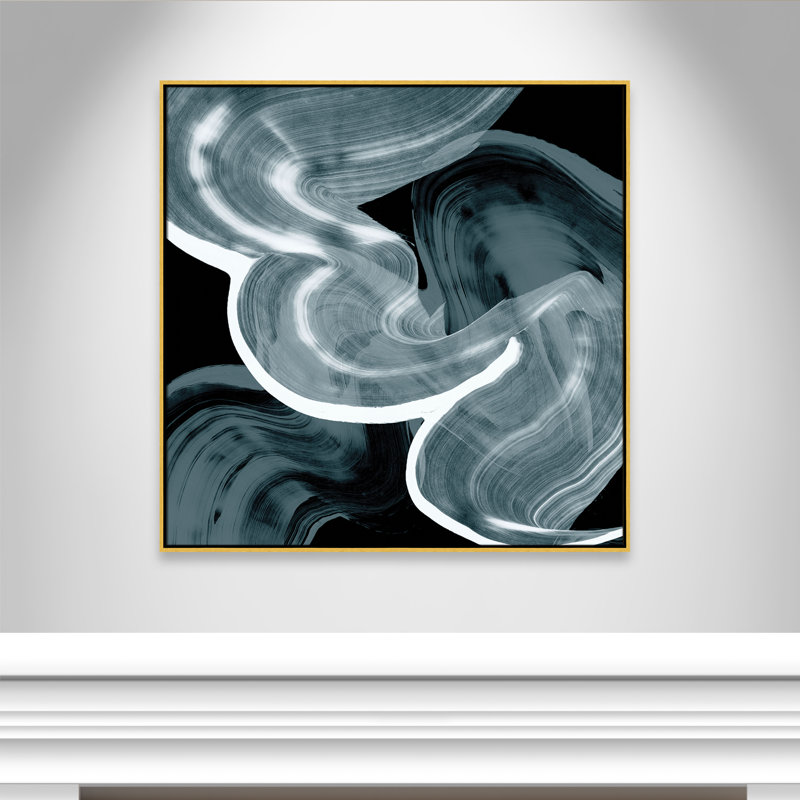 «Swirl III Print» par Casa Fine Arts, Or, H 41,5 po x l 41,5 po