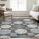 Premium Machine Washable Prisco Charcoal Rug