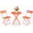 3-Piece Bistro Set – Steel Frame Space-Saving Folding Patio Furniture with 2 Chairs & Bistro Table, for Outdoor Patio, Balcony, Garden-1761187396