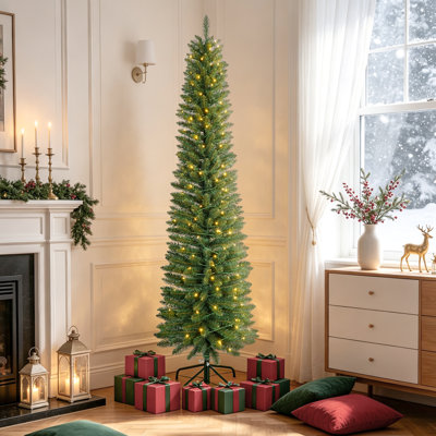 Arbre de Noël épinette pré-éclairé