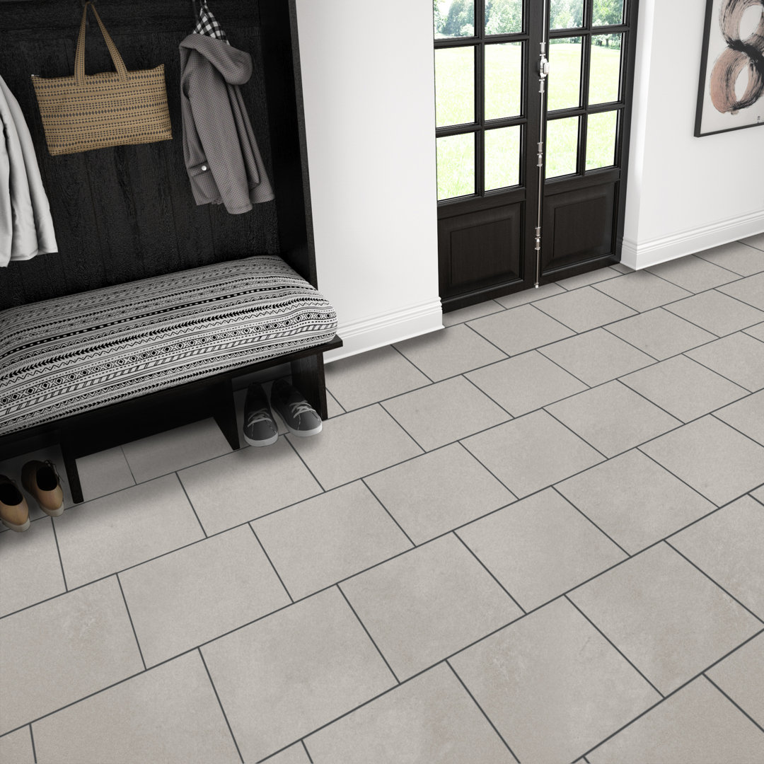 Literary License 24'' W x 24'' L Porcelain Concrete Look Singular Tile PIXL 