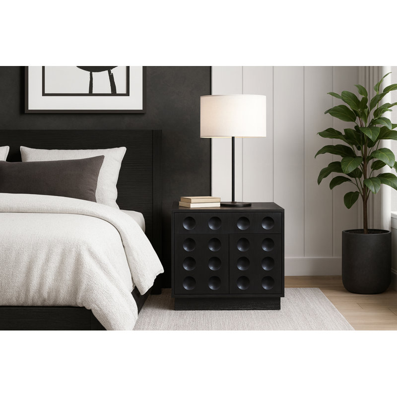 Simeon Night Stand, Black