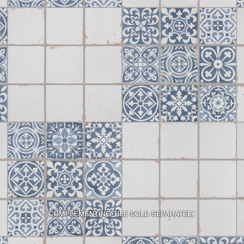 Faenza Manises 13" x 13" Ceramic Stone Look Wall & Floor Tile