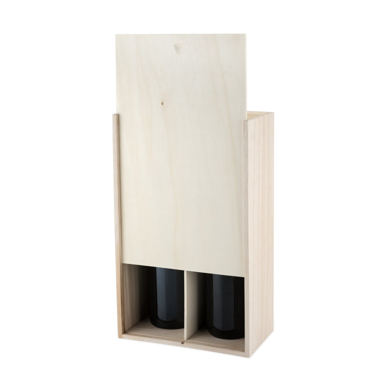 Boîte à vin en bois de paulownia