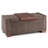 Bretton 42"W Upholstered Polyester Fabric Transitional Rectangular Lift-Top Storage Ottoman with Tray Table Top